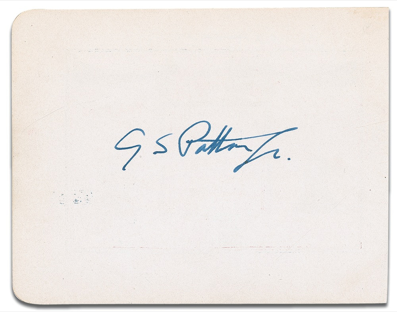 Lot 317 George S. Patton Signature