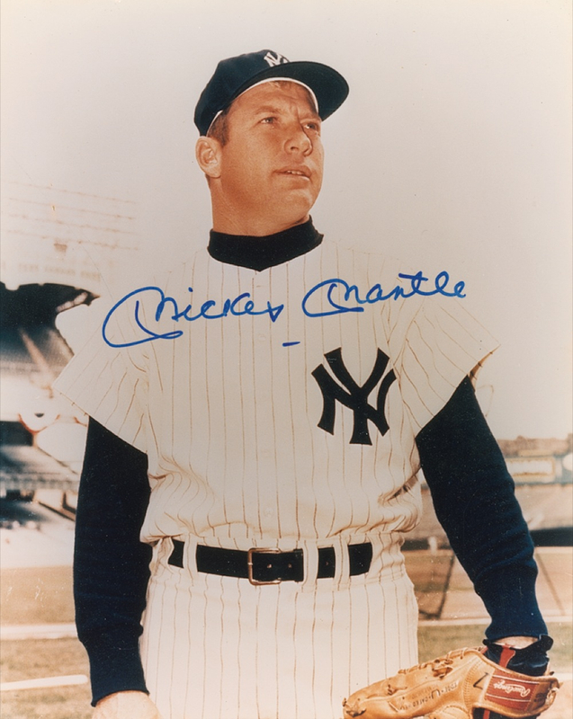 Lot 1330 Mickey Mantle Signed Photograph