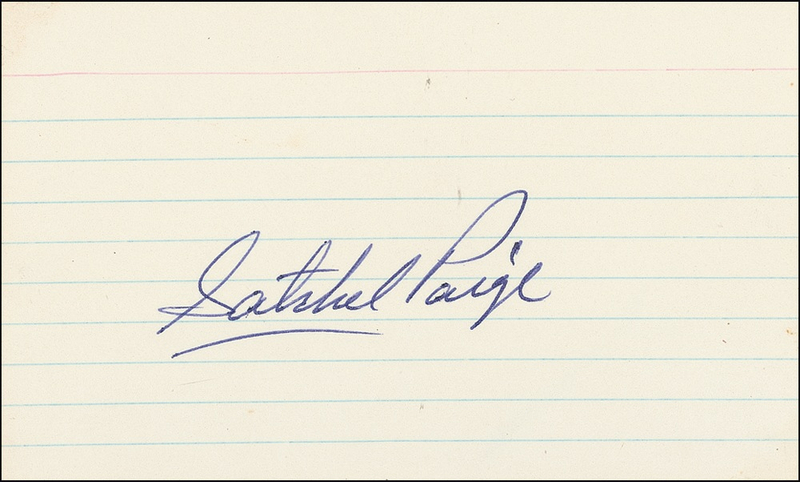 Lot 1373 Satchel Paige Signature