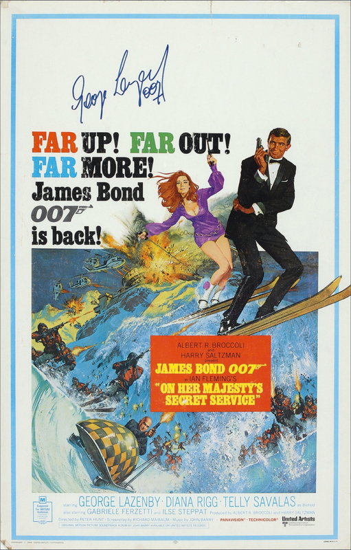 Lot 979 James Bond: George Lazenby Window Card