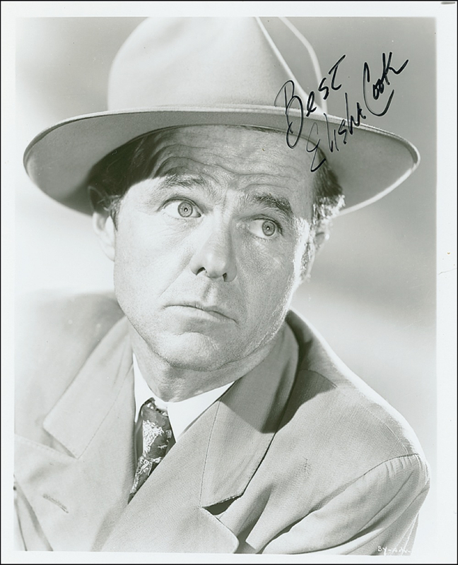 Lot 873 Elisha Cook Signed Photograph