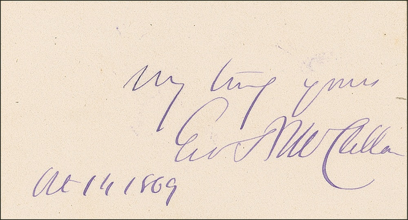 Lot 313 George B. McClellan Signature
