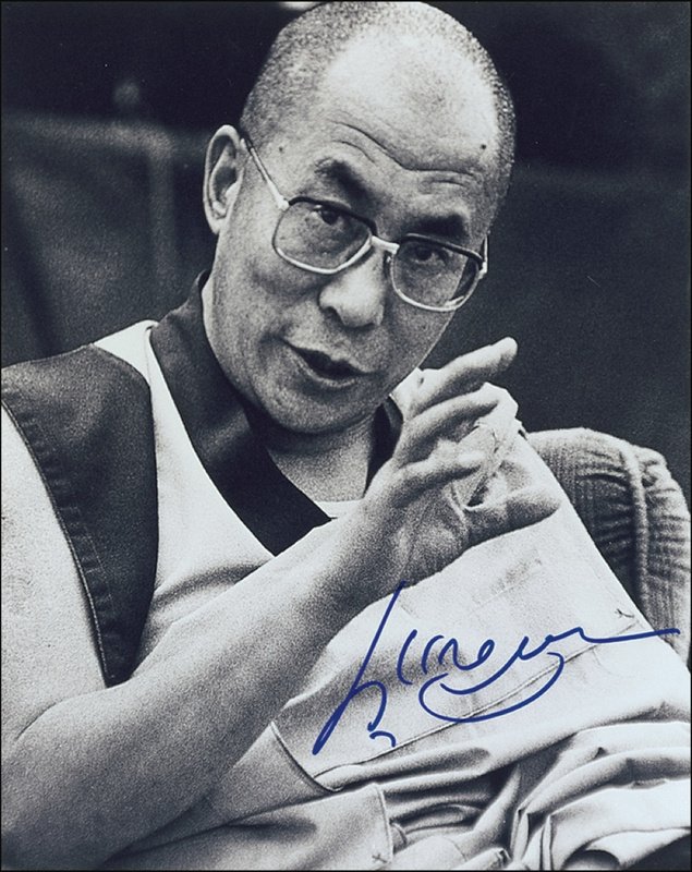 Lot 174 Dalai Lama Signed Photograph
