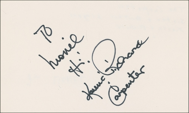 Lot 593 The Carpenters Signatures