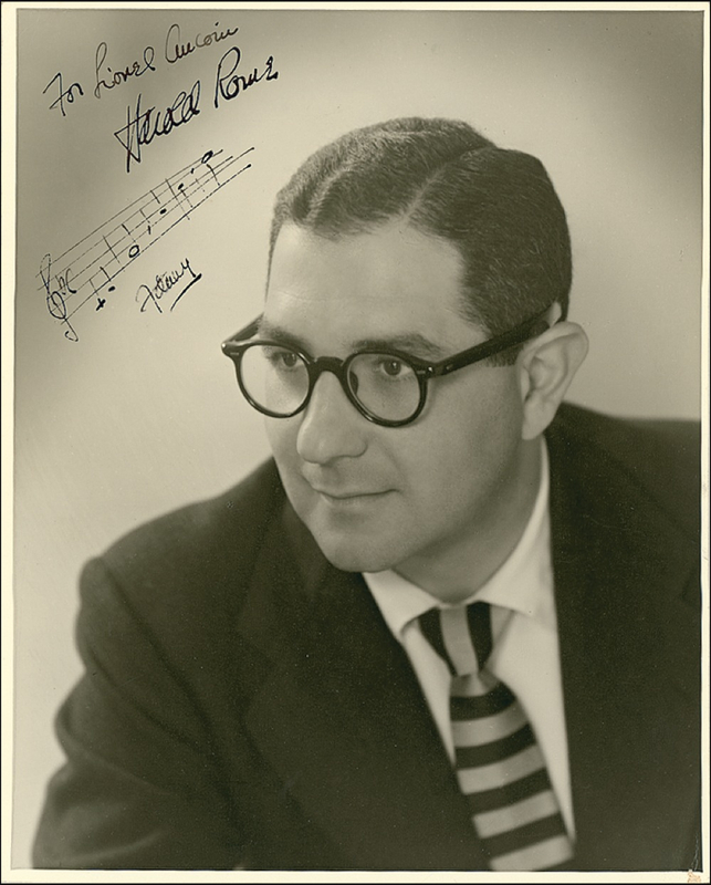 Lot 757 Harold Rome Signed Photograph
