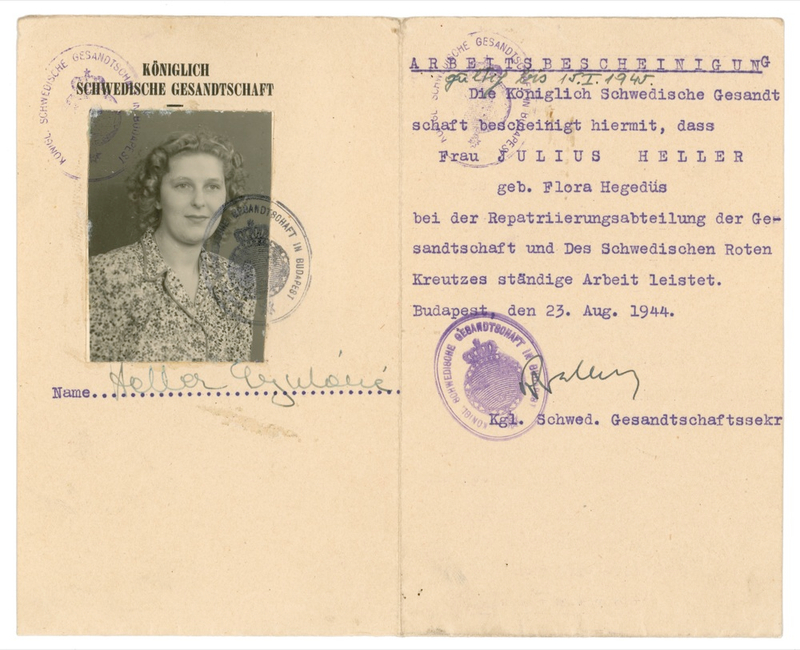 Lot 281 Raoul Wallenberg: Rare 1944 document signed by RAOUL WALLENBERG during his courageous efforts to save Hungarian Jews in the midst of the Holocaust