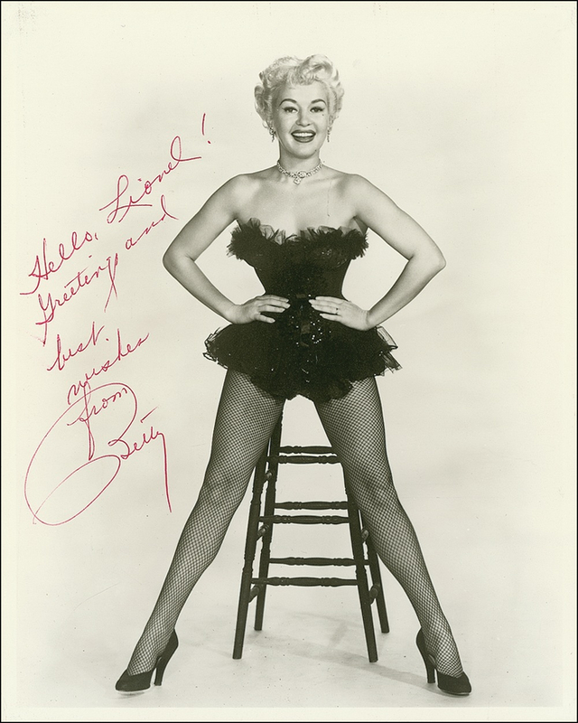 Lot 945 Betty Grable Signed Photograph