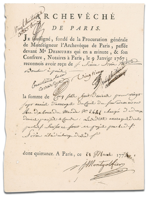 Lot 242 Joseph Montgolfier Signed Document