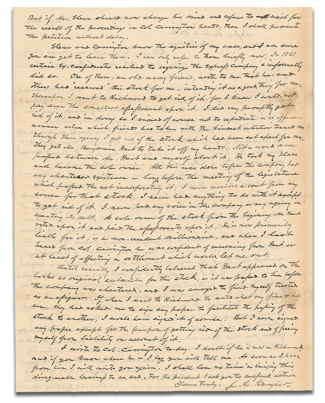 Lot 306 James Kemper Handwritten Letter Signed