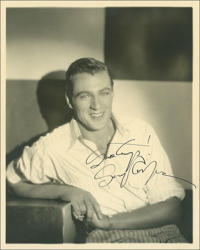 Lot 874 Gary Cooper Signed Photograph