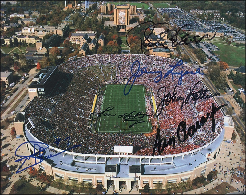 Lot 1361 Notre Dame Football Signed Photograph