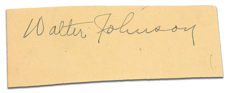 Lot 1295 Walter Johnson: Make way for the ‘Big Train’