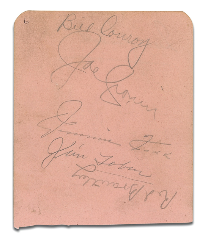 Lot 1259 Jimmie Foxx Signature