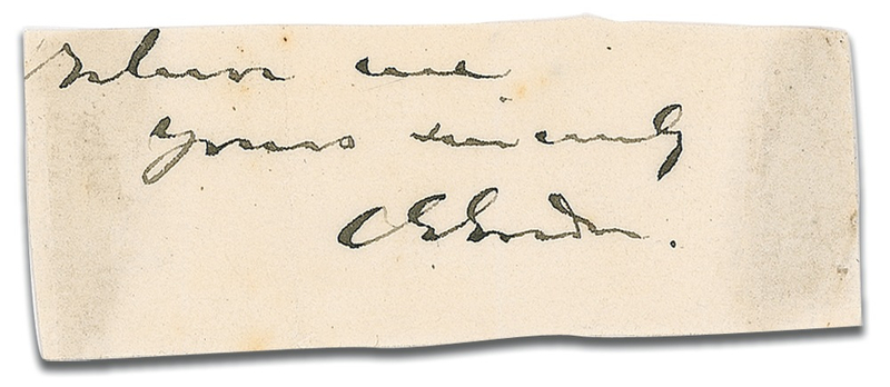 Lot 296 Charles G. “Chinese” Gordon Signature