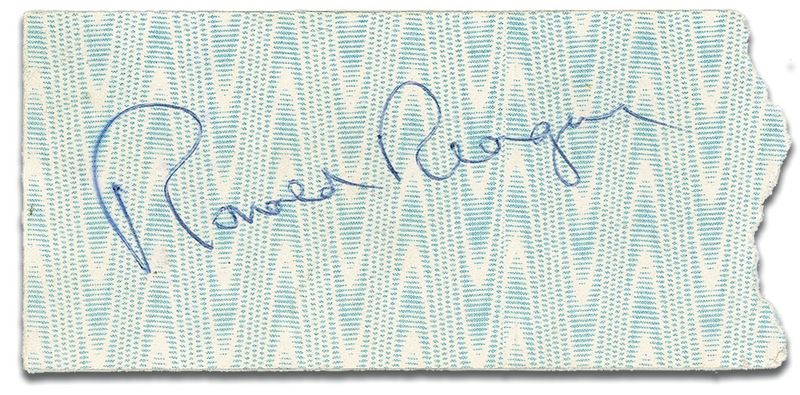 Lot 115 Ronald Reagan Ticket Stub