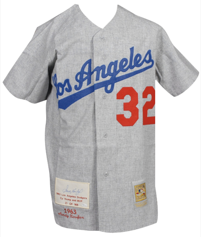 Lot 1311 Sandy Koufax Baseball Jersey