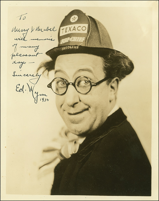 Lot 1138 Ed Wynn Signed Photograph