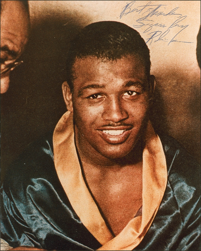 Lot 1390 Sugar Ray Robinson Signed Photograph