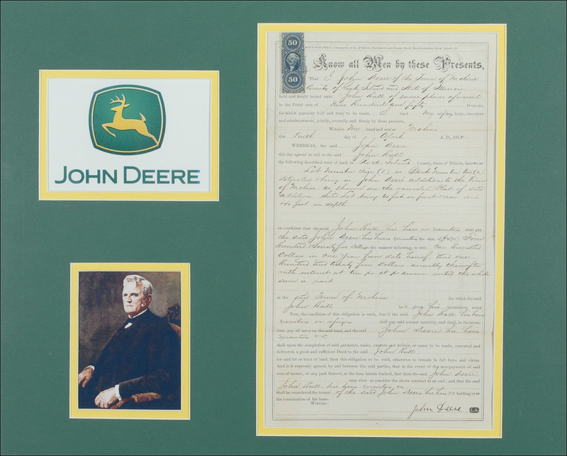 Lot 184 John Deere: An 1872 real estate transaction