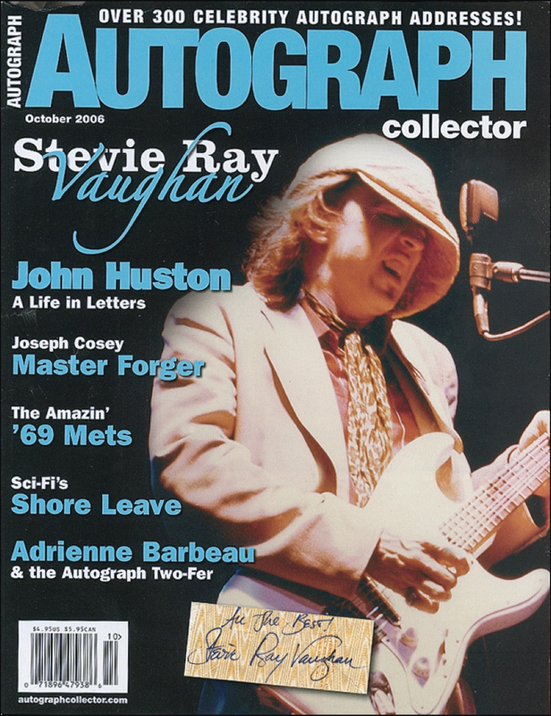 Lot 789 Stevie Ray Vaughan: Stevie Ray signs from the road