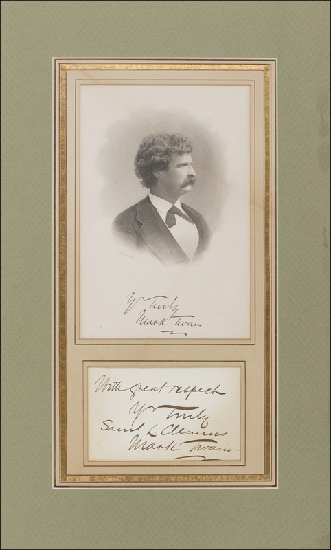 Lot 411 Samuel L. Clemens Signature