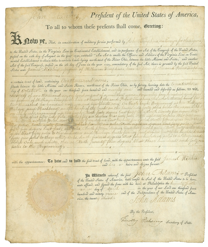 Lot 2 John Adams: Granting land to a veteran involved in a controversial Revolutionary War raid
