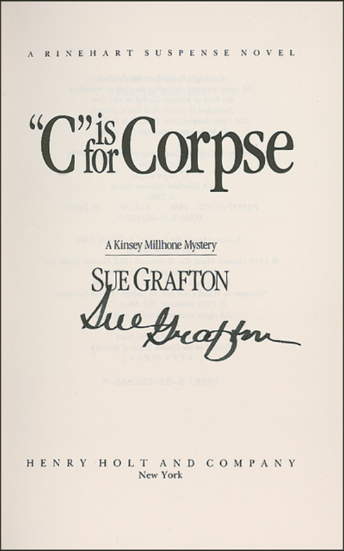 Lot 435 Sue Grafton Book
