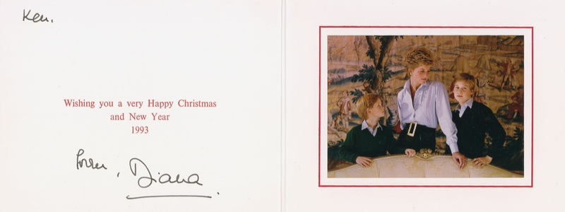 Lot 185 Diana Christmas Card