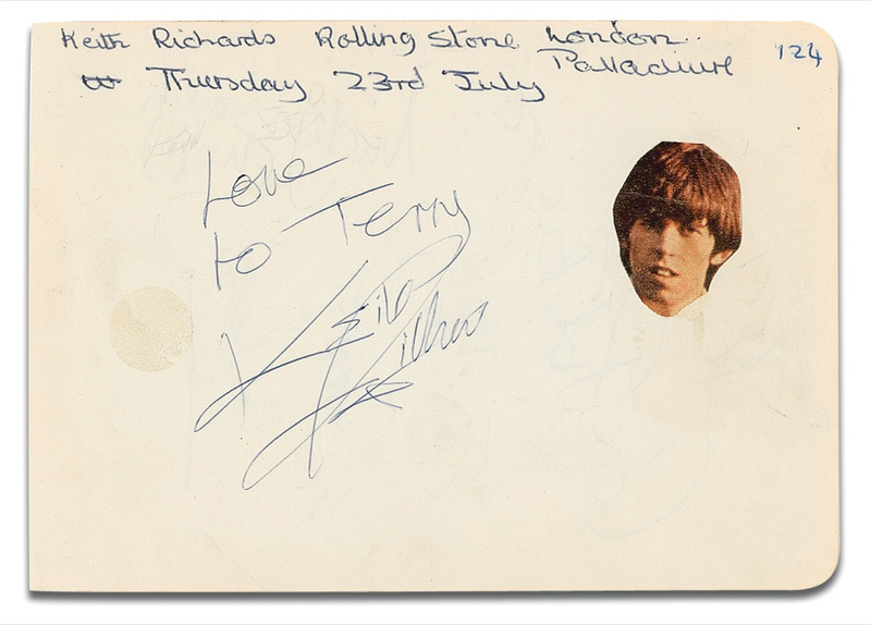 Lot 755 Rolling Stones: Jagger and Richards Signatures