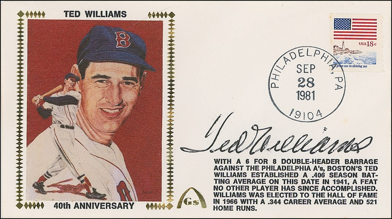Lot 1454 Ted Williams First Day Cover