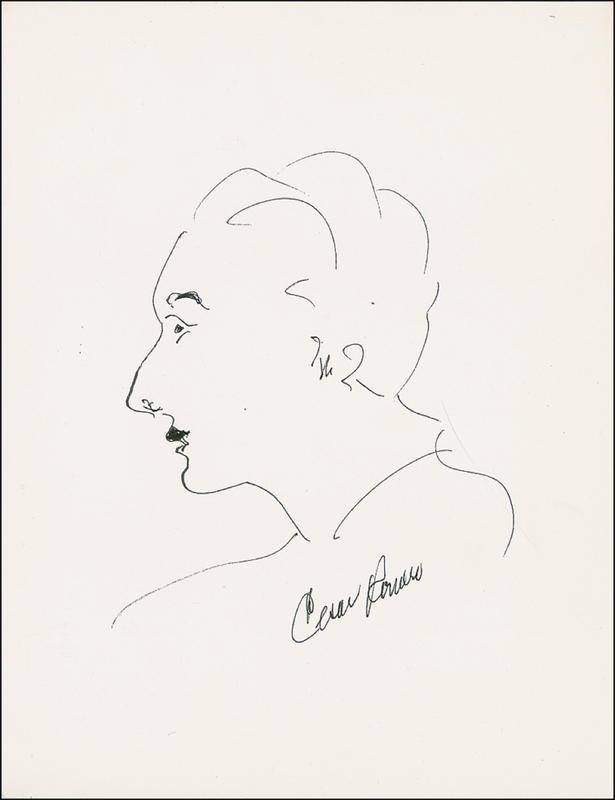 Lot 1071 Cesar Romero Sketch