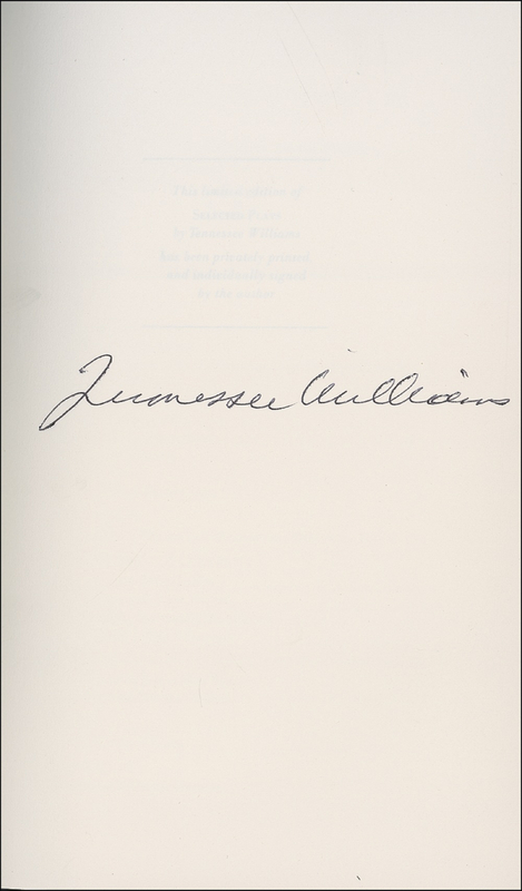 Lot 510 Tennessee Williams Book