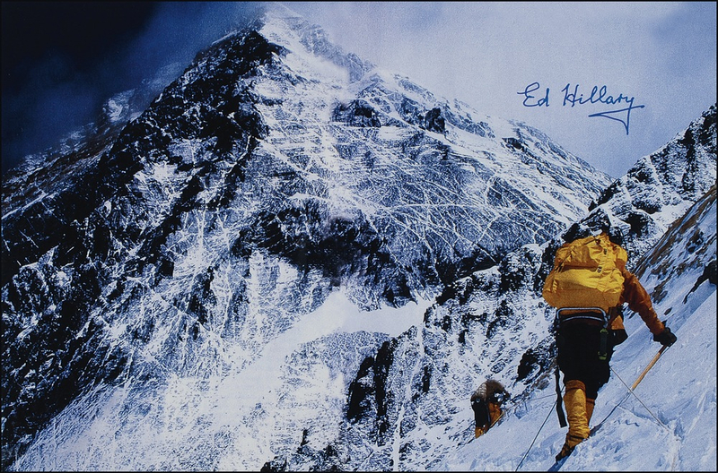 Lot 197 Everest: Edmund Hillary Signed Photograph