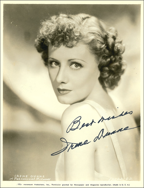 Lot 903 Irene Dunne Signed Photograph
