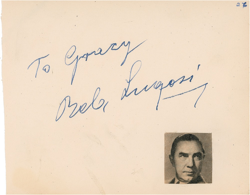 Lot 1016 Béla Lugosi Signature