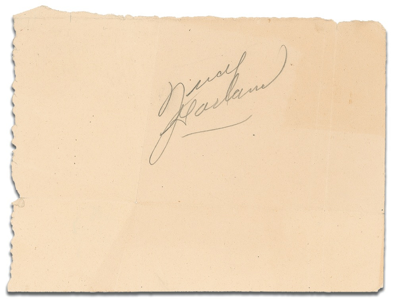 Lot 932 Judy Garland Signature