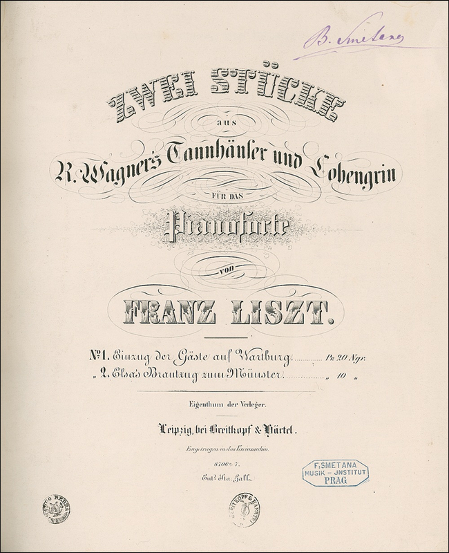 Lot 768 Bedrich Smetana: Signing Liszt’s transcription of Wagner