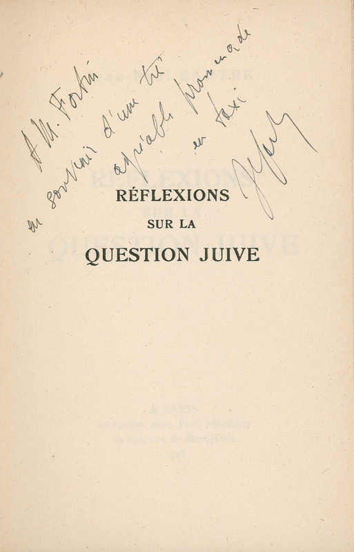 Lot 492 Jean-Paul Sartre Book