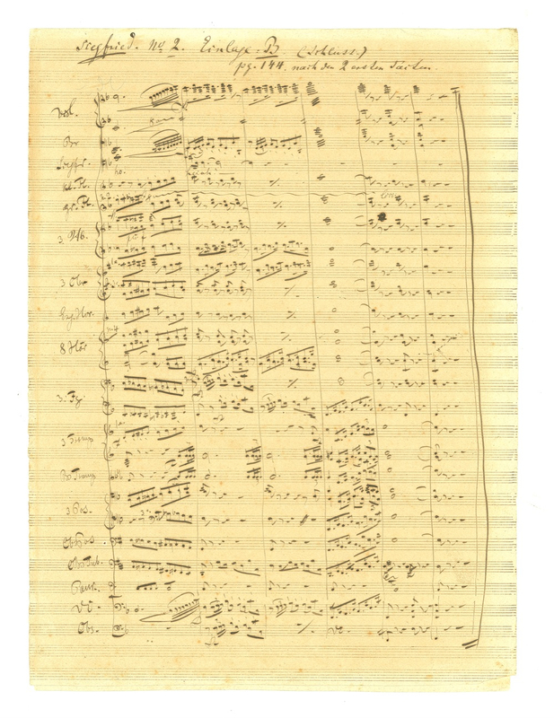 Lot 791 Richard Wagner: Original manuscript excerpt from the 1860s concert version of the “Hämmerlied” from Siegfried