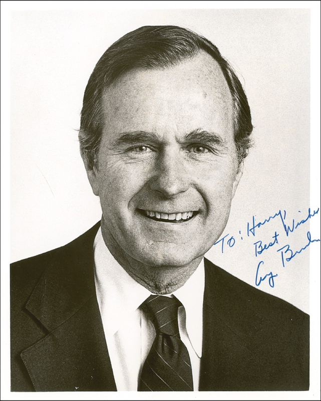 Lot 15 George Bush Signed Photograph