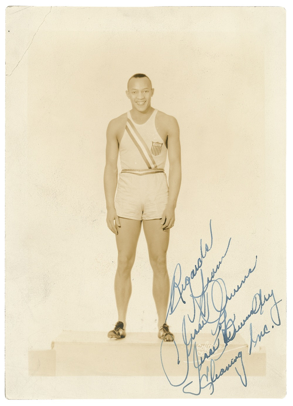 Lot 1370 Jesse Owens Signed Photograph