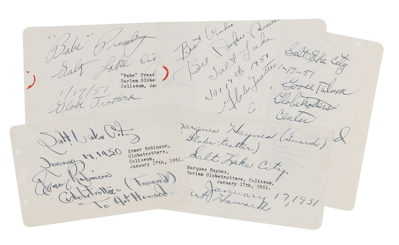 Lot 1275 Harlem Globetrotters Signatures