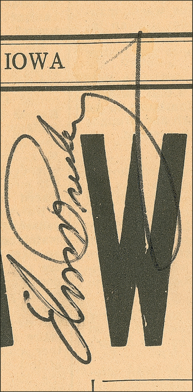 Lot 737 Elvis Presley: ELVIS signs a prop from his 1969 western Charro!