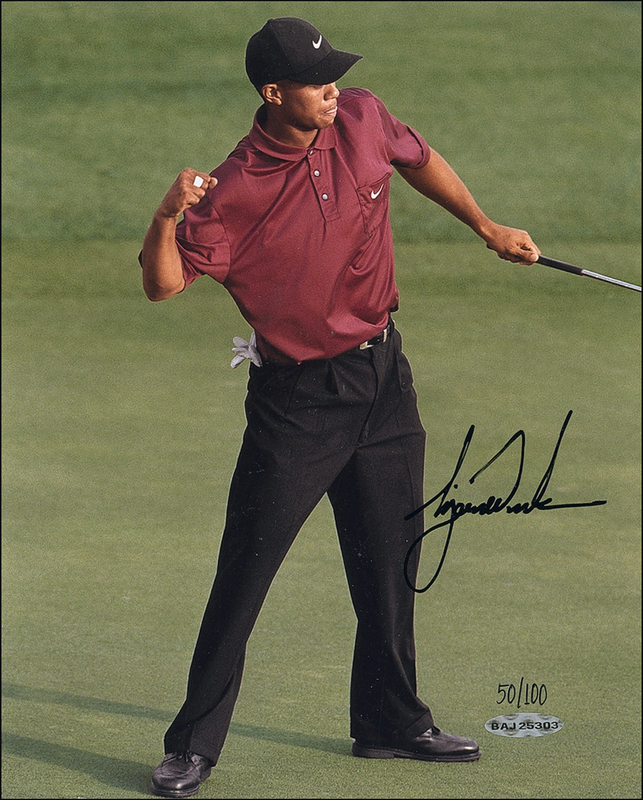 Lot 1463 Tiger Woods Signed Photograph