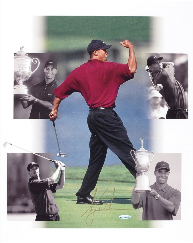 Lot 1465 Tiger Woods Signed Photograph
