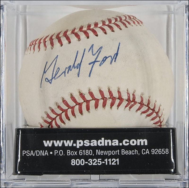 Lot 53 Gerald Ford Baseball