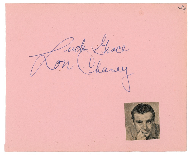 Lot 866 Lon Chaney, Jr Signature