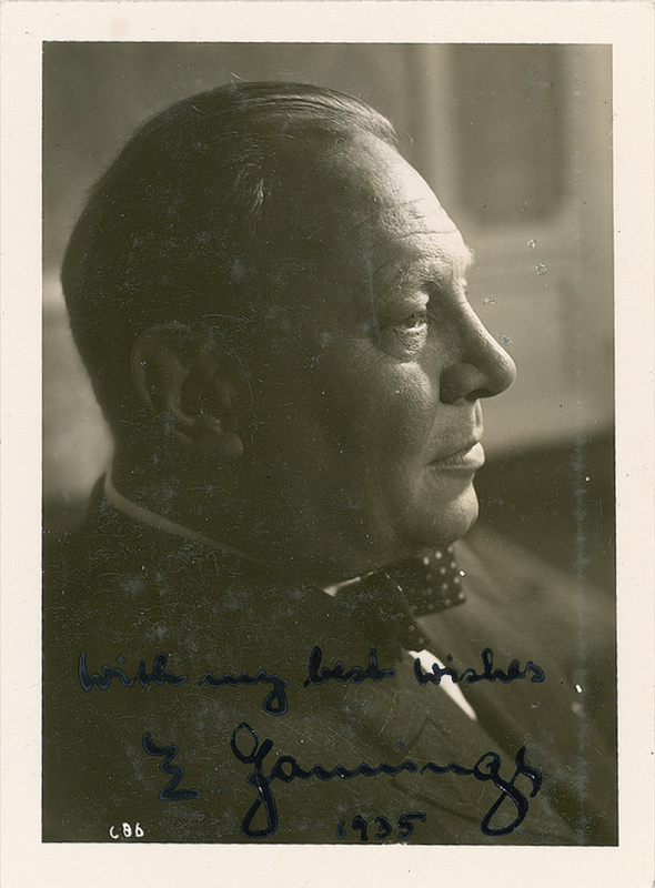 Lot 984 Emil Jannings Signed Photograph