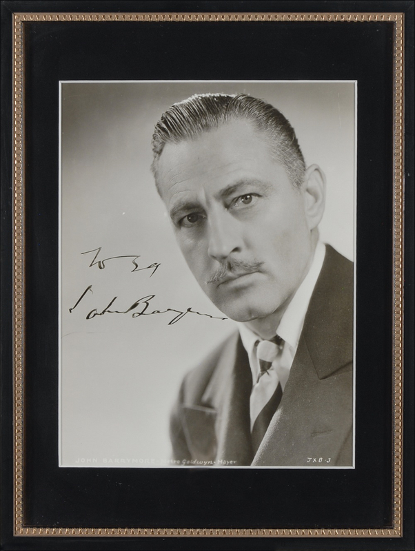 Lot 835 John Barrymore Signed Photograph