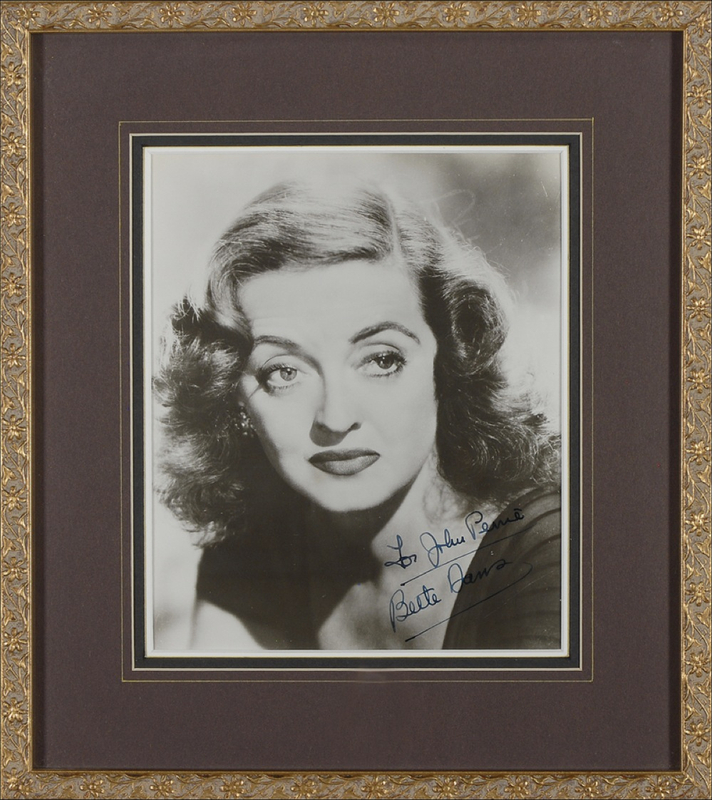 Lot 891 Bette Davis Signed Photograph
